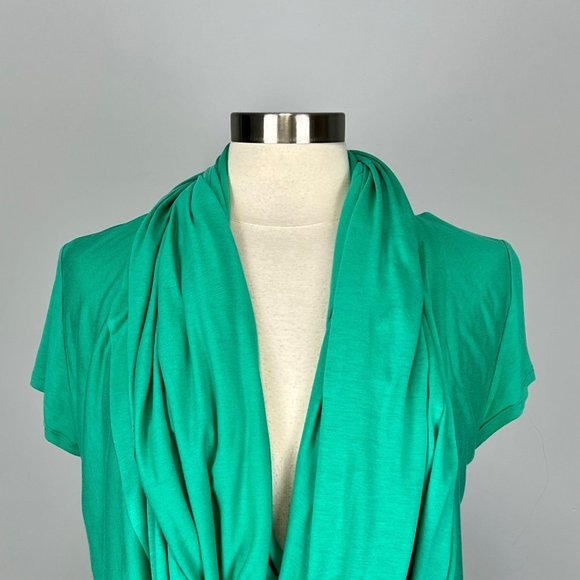 Alice Olivia Womens Draped Infinity Scarf Cardigan Sweater Green size Small - Picture 2 of 10